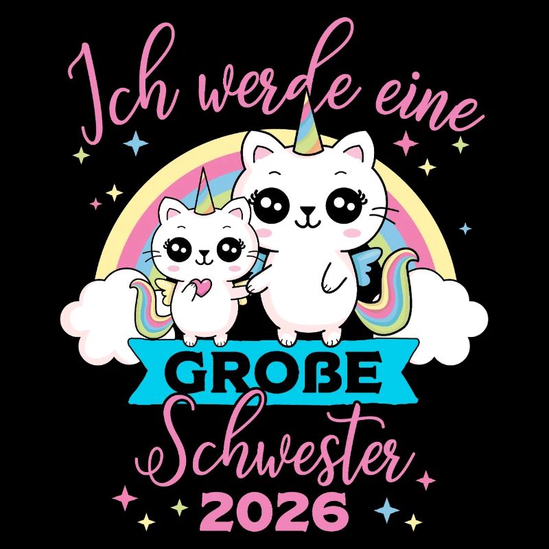 Große Schwester 2026 Einhorn Katze Schwangerschaft