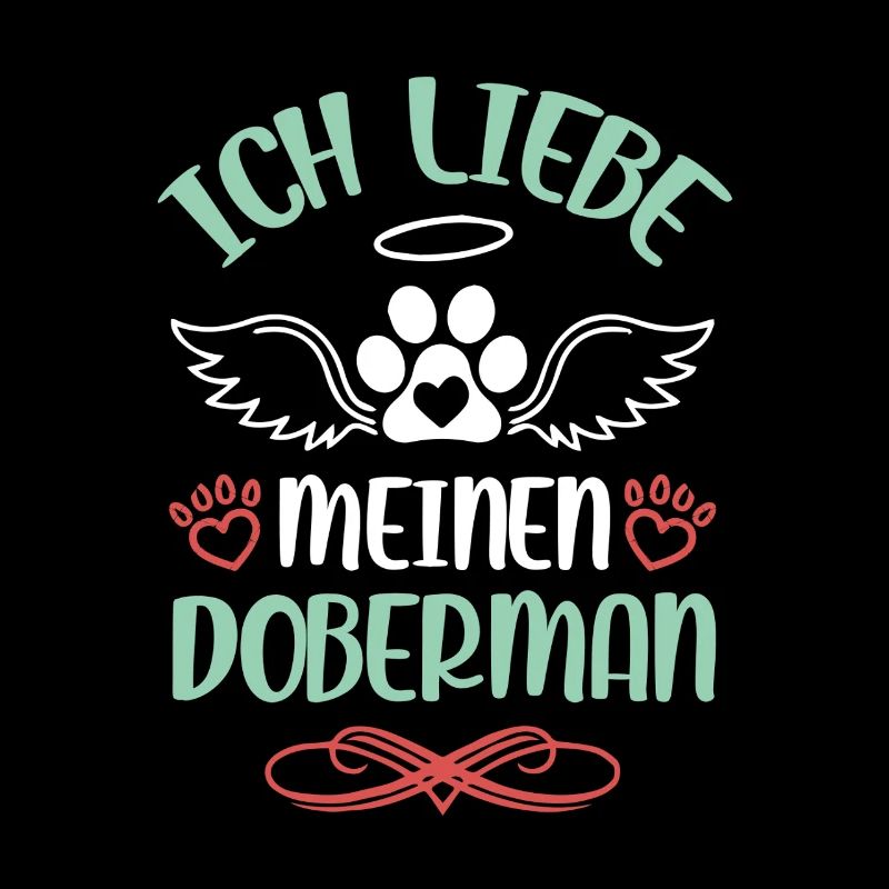Amour des Dobermans avec des ailes