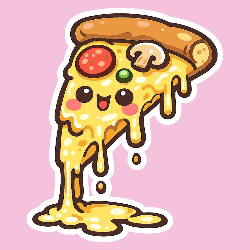 Kawaii Cheese Pizza Slice