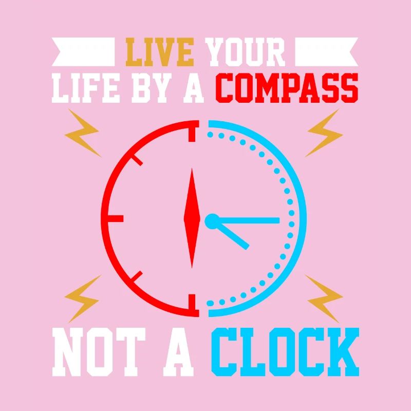 Wisdom Clock with Compass Motif