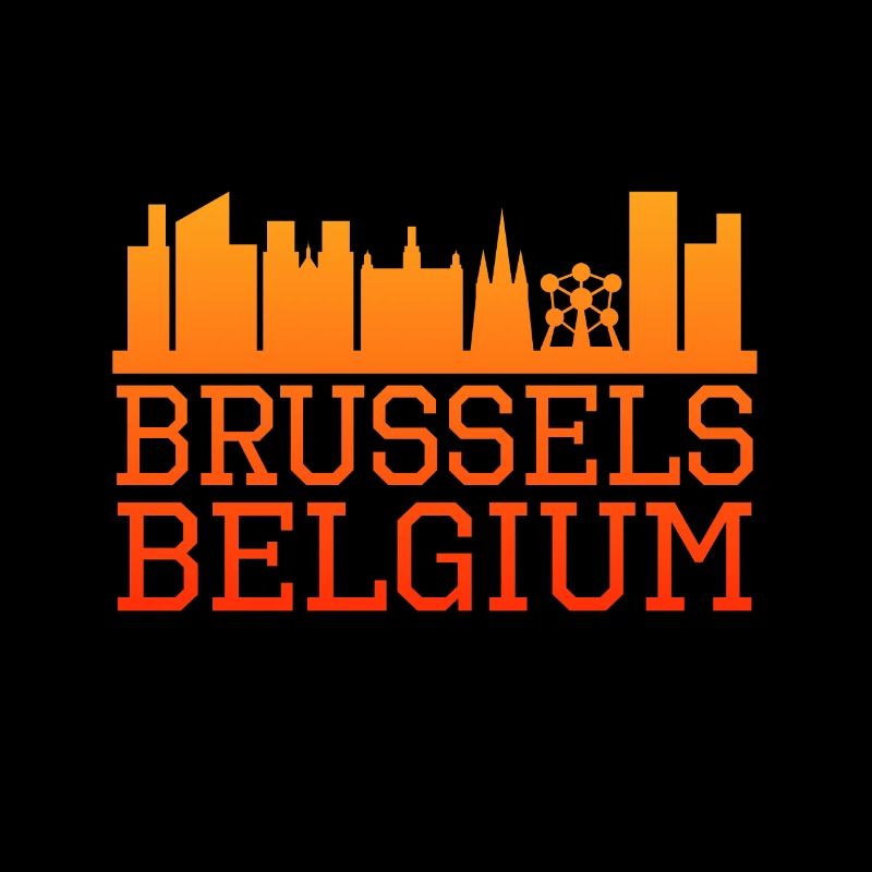 Brüssel Skyline Silhouette Design