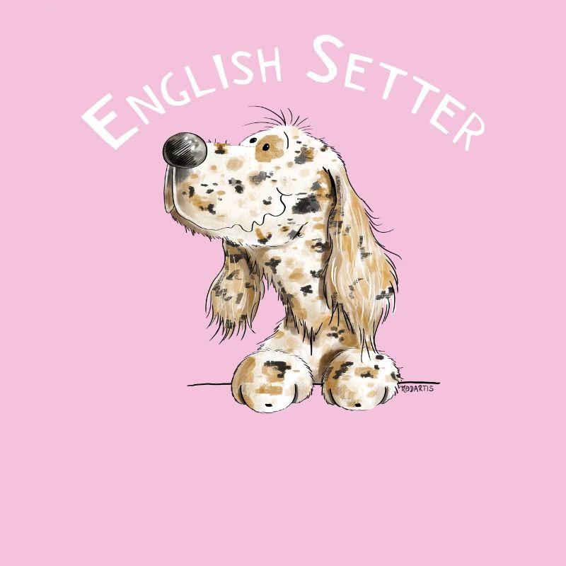 Cadeau de bande dessinée de Setter anglais I chiens