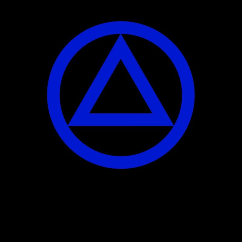 Anonymous alcoholic symbol logo AA NA anti alcohol