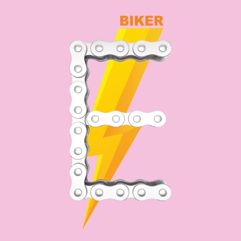 E-Biker Shirt Gift Icon Logo