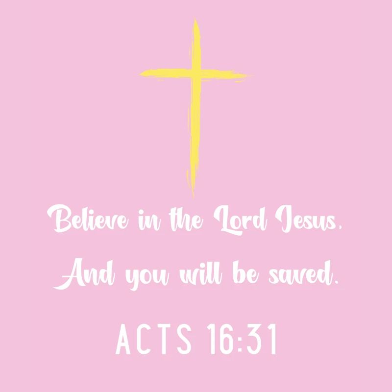 Croix de foi : Actes 16:31 Citation Tee