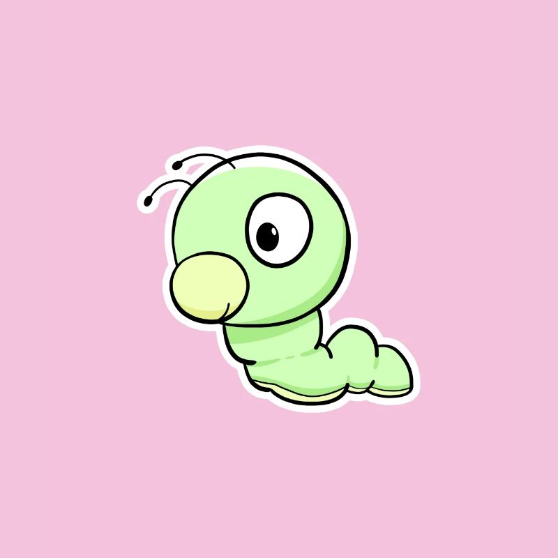 Dessin animé du Ver Vert