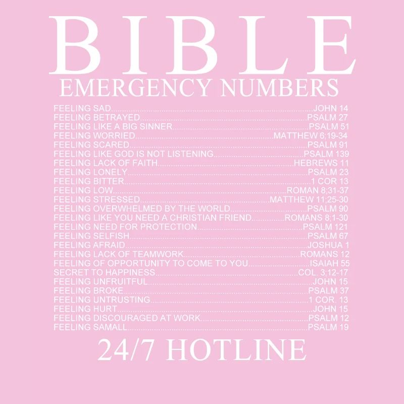 numéros d'urgence de la Bible