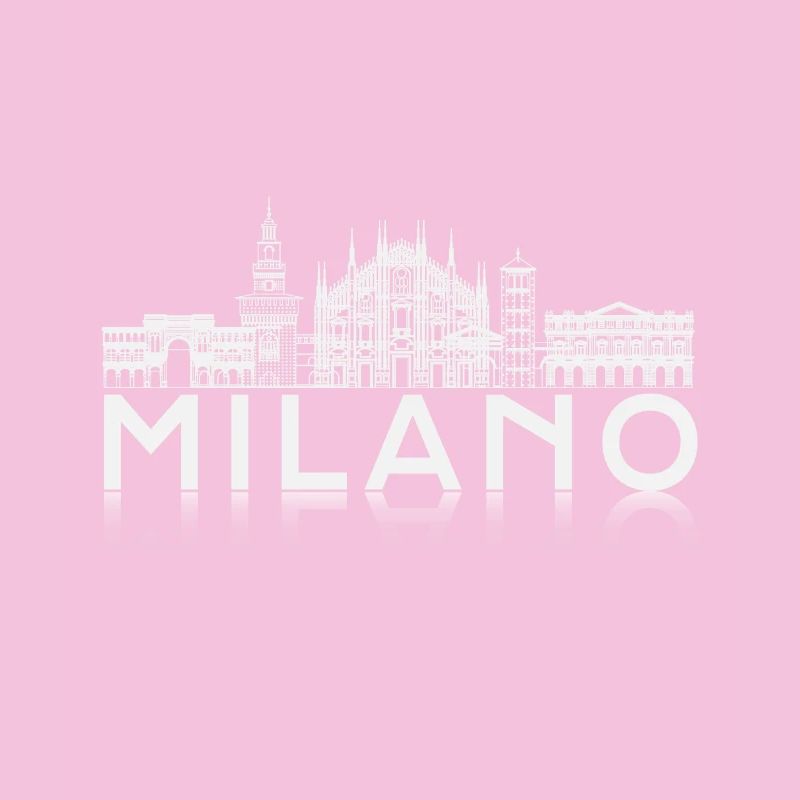 Milano Skyline Silhouette Reflection