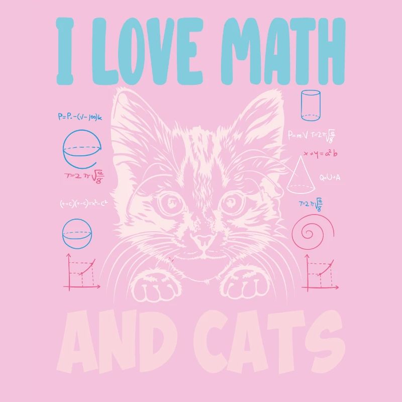 Math Kitty Katze Ich liebe Mathe und Katzen Mathe Lehrer