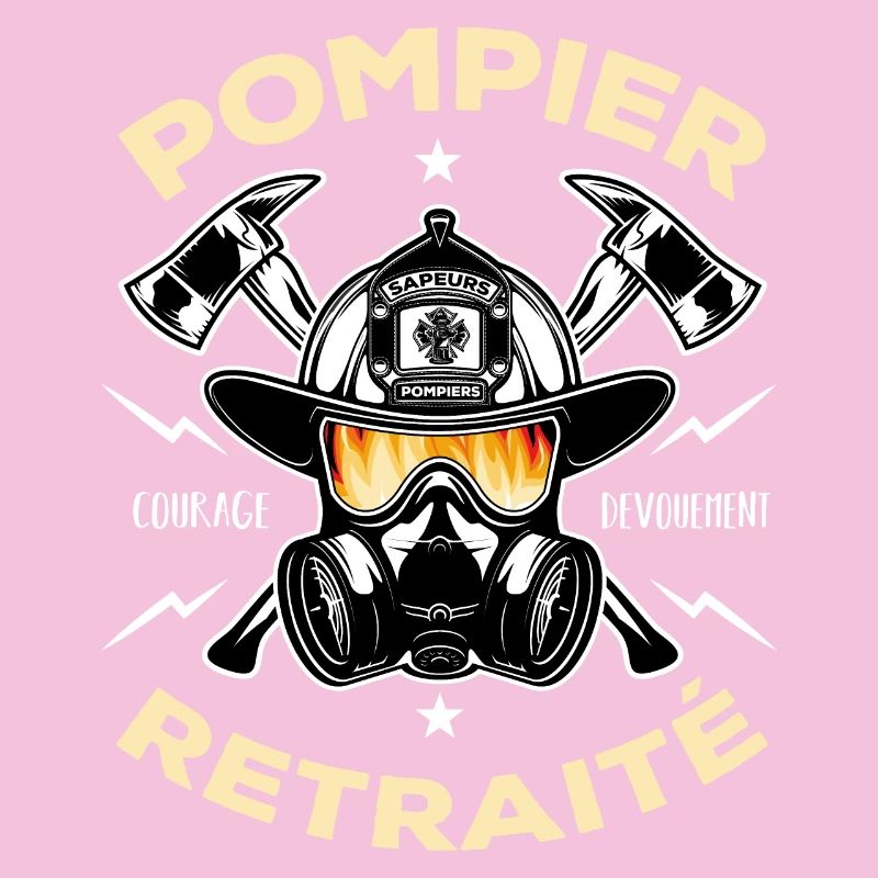Pompier retraité Courage Dévouement Cadeau pompier