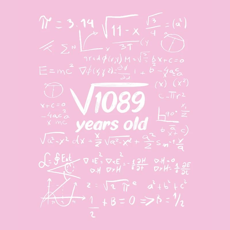 Birthday Shirt Root Square Root 1089 33 Year