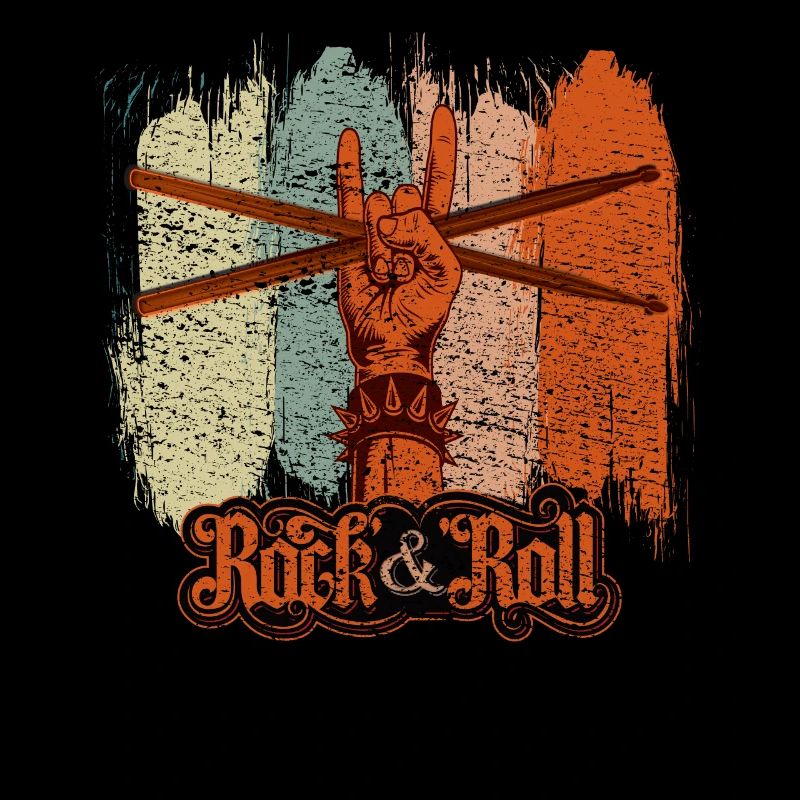 Musician drums drummer Rock & Roll drums retro