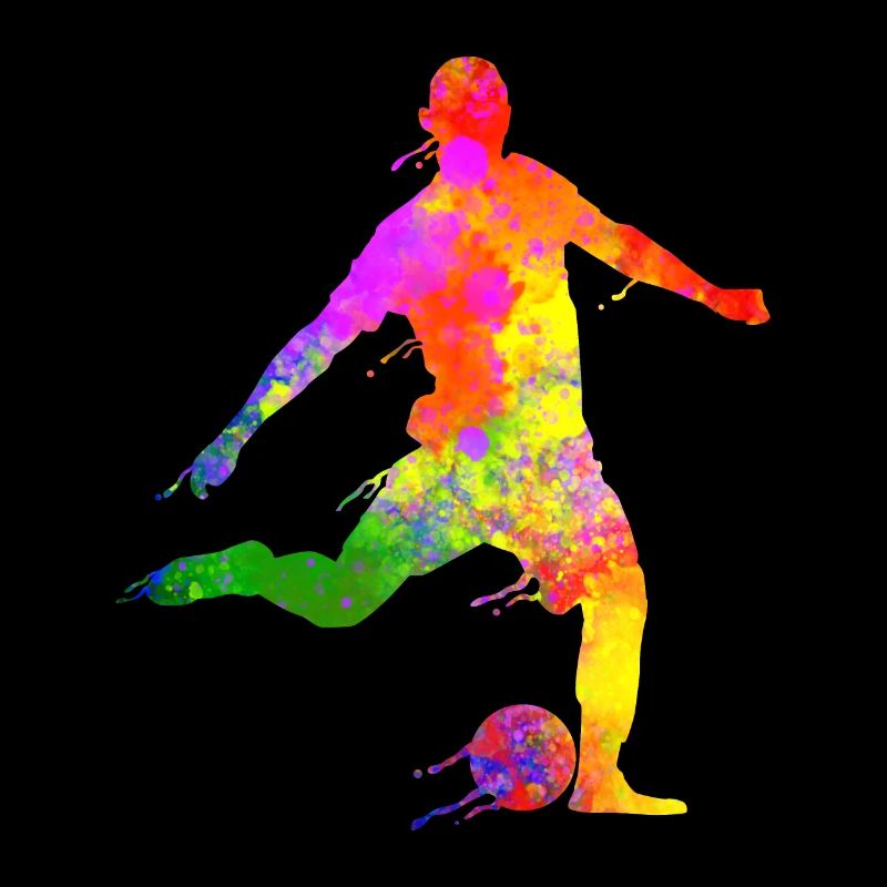 Paint Splashes Soccer Lover Graphic Soccer Player