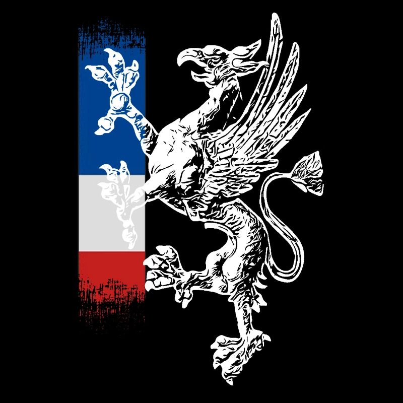 standing griffin blue white red Rostock