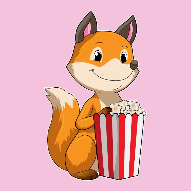 Renard au pop-corn