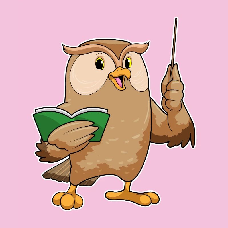 Owl teacher pointer school