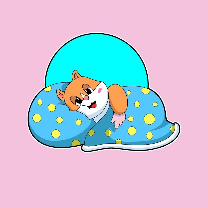 Hamsters dormant avec des couvertures