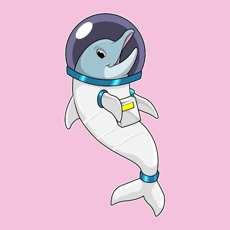 Astronaute Dolphin Space