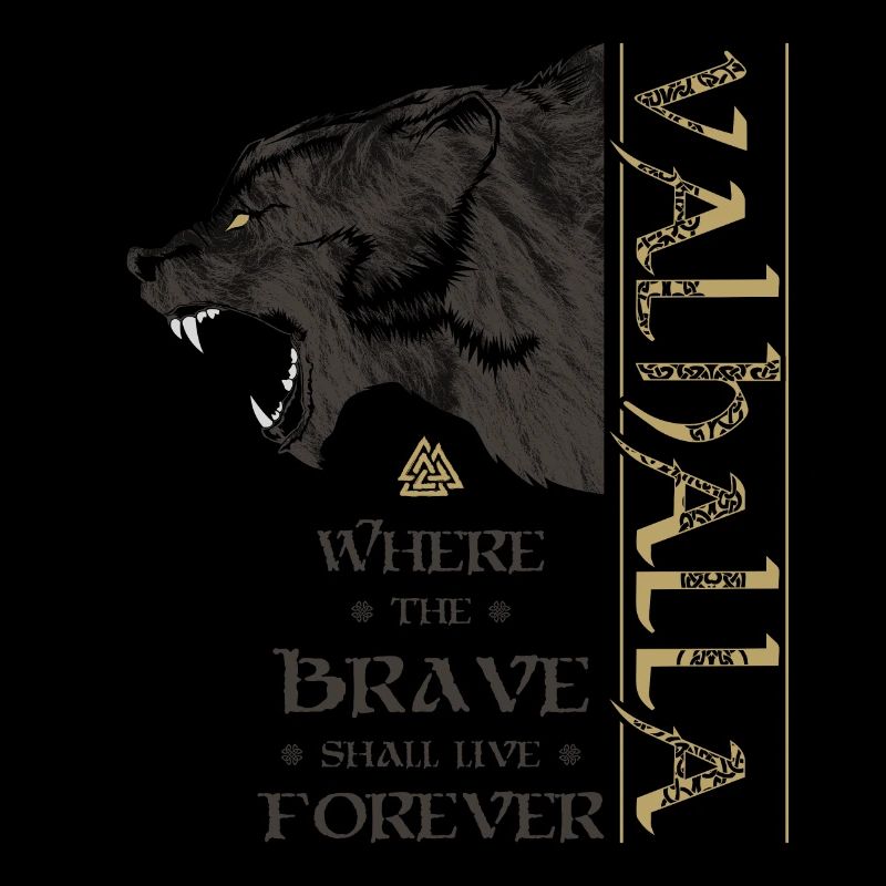 Valhalla Viking Bear Grizzly Bear Wotan Knots