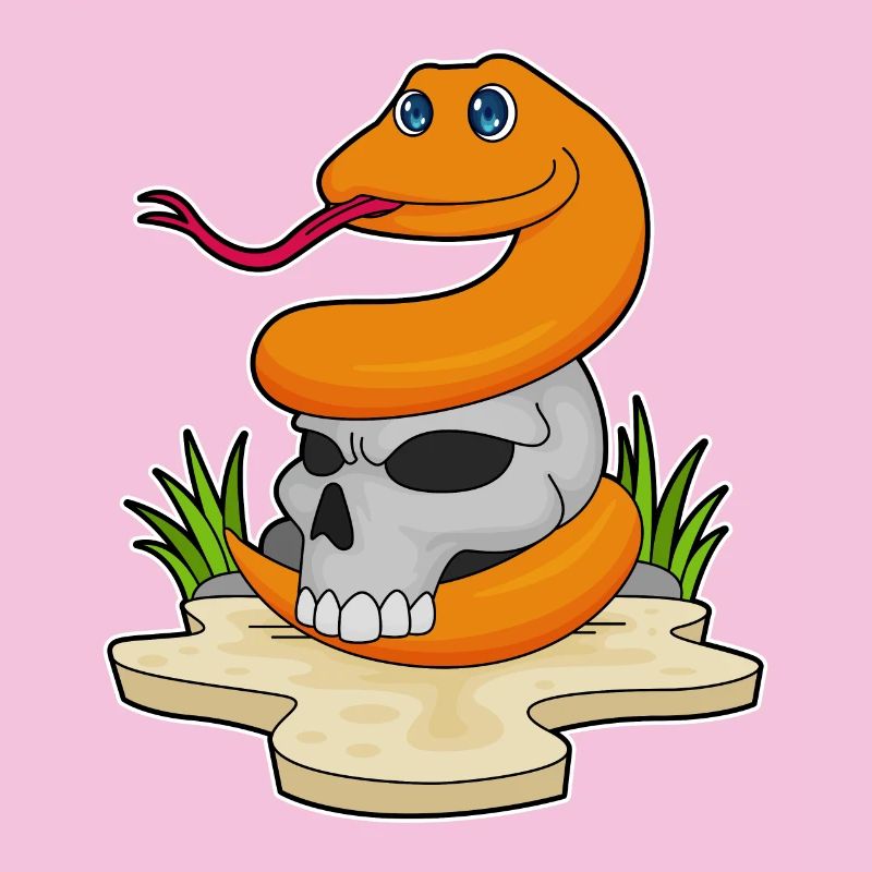 Serpent avec crâne