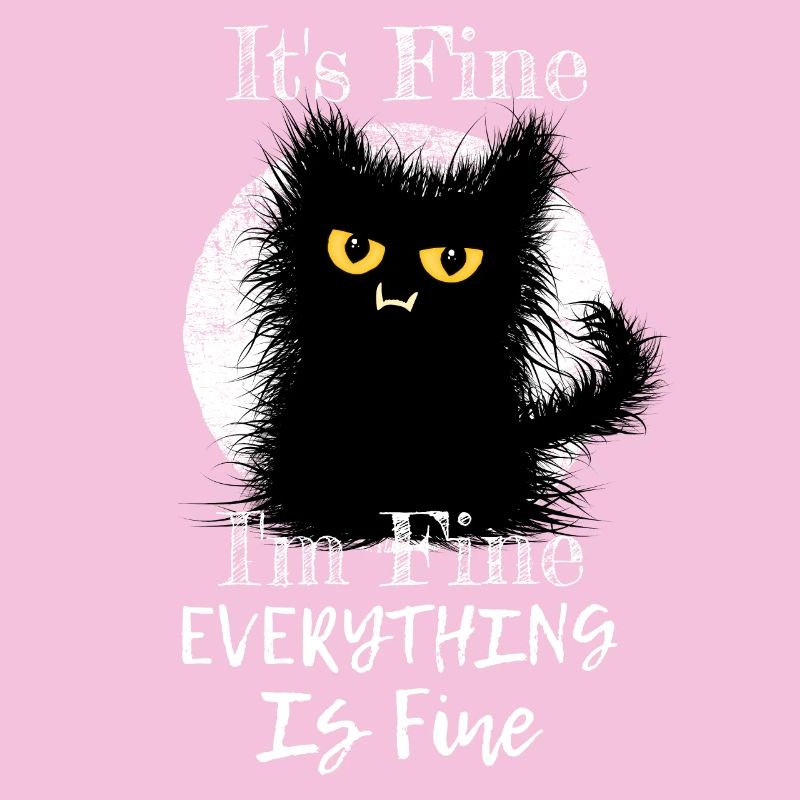 I'm Fine Everything Is Fine Wuschelige Katze