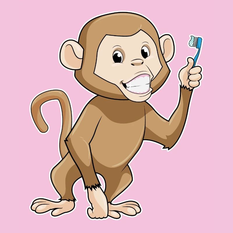 Brosse à dents singe