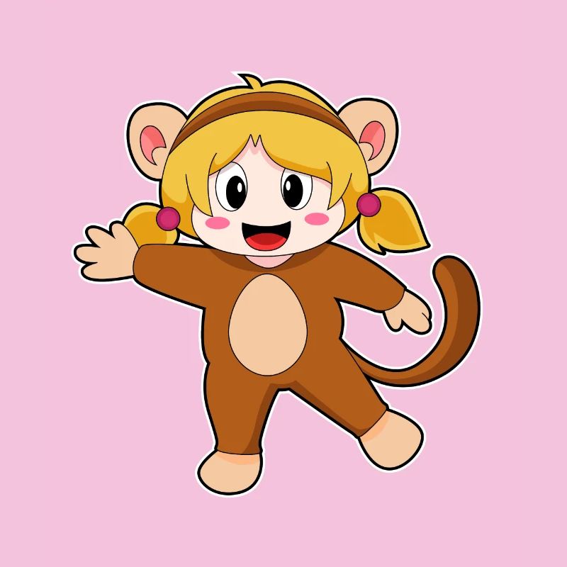 Affe Mädchen Kostüm