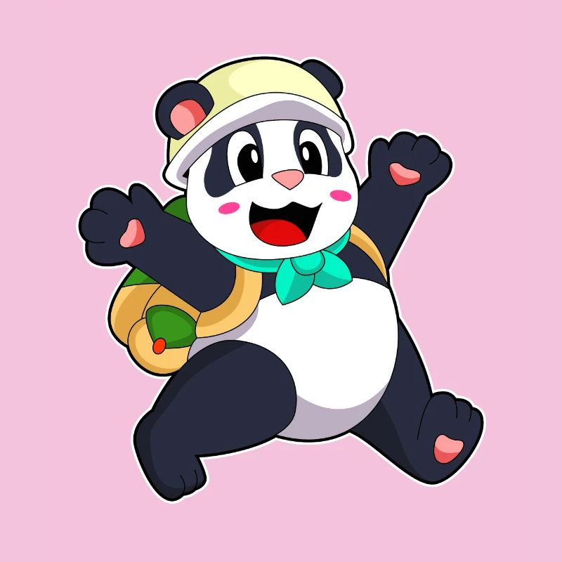 Panda Student Backpack School
