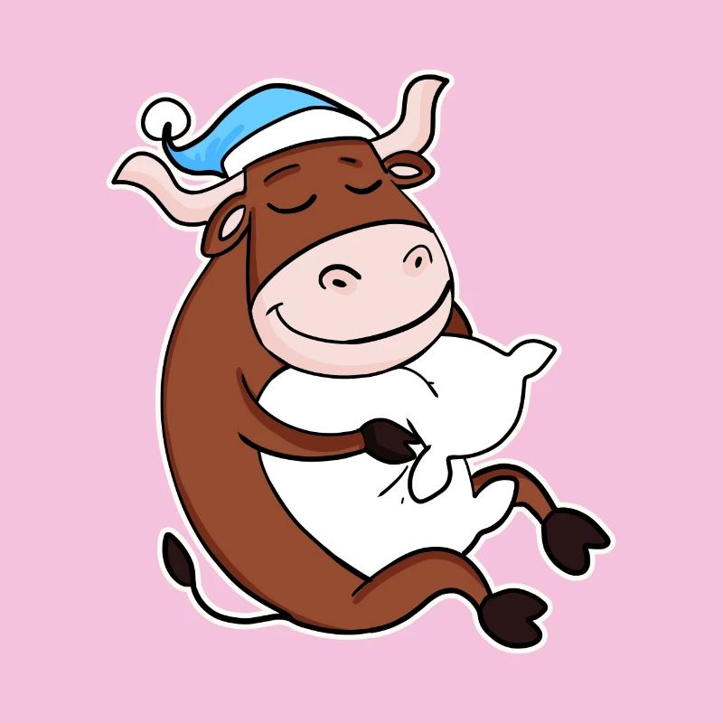 Bœuf avec oreiller et bonnet de couchage