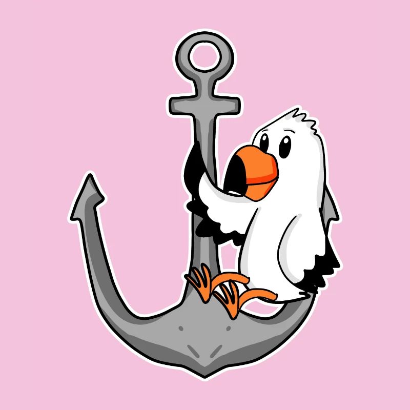 Anker und Möwe