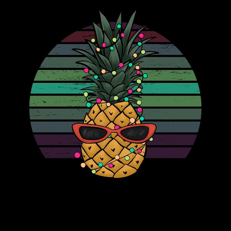 Retro Ananas Lichterkette Weihnachten Geschenk