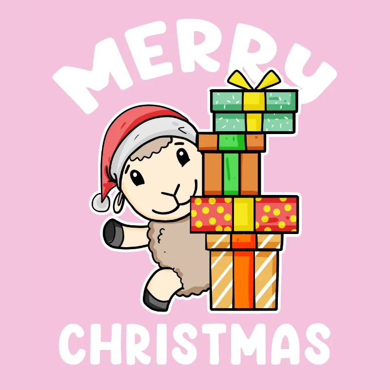 Frohe Weihnachten Schaf mit Geschenke