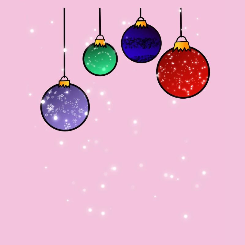 Boules d’arbre de Noël avec flocons de neige