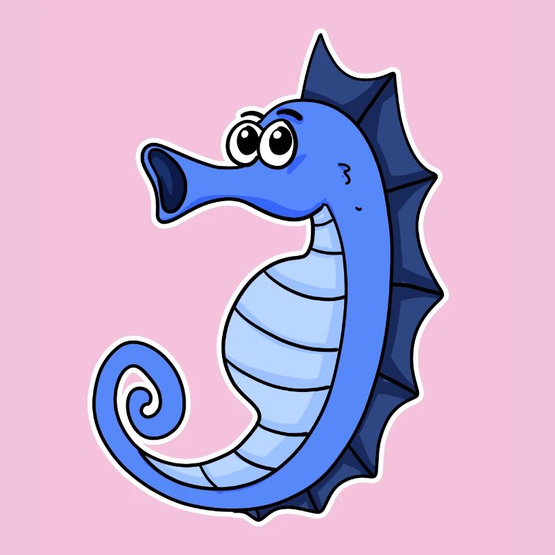 Seepferd Blau