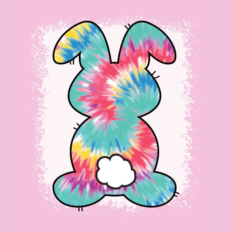 Tie Dye Rabbit Bleached Easter