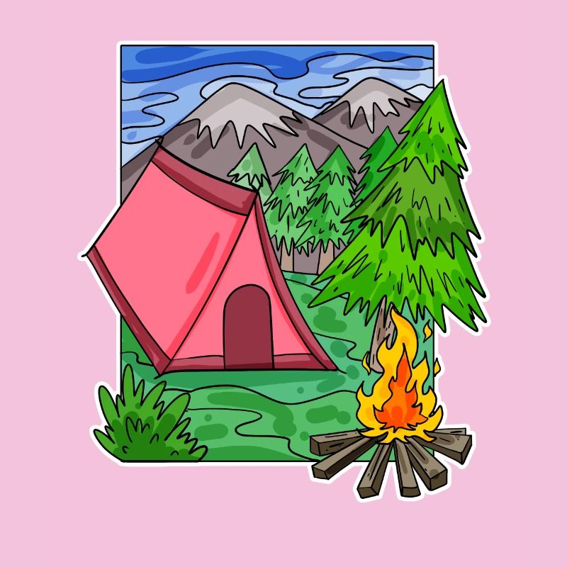 Zelten Camping Motiv