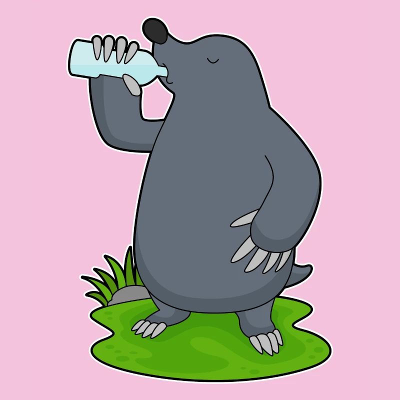 Maulwurf Wasserflasche