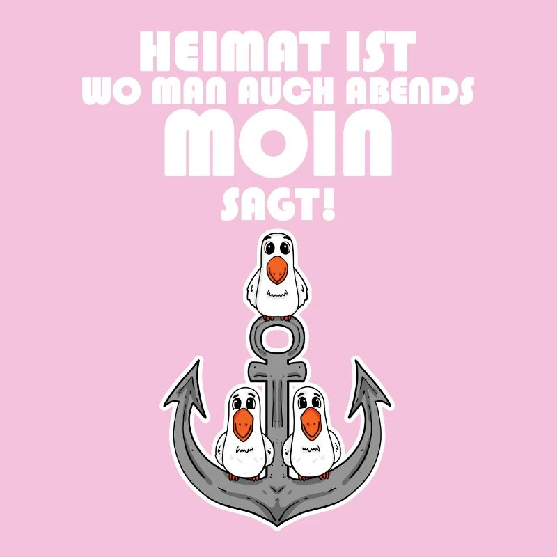 Nordsee Plattdeutsch Spruch Moin Möwe Anker