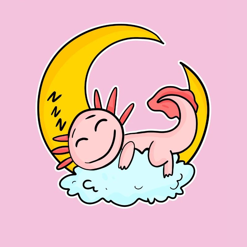 Sleeping axolotl