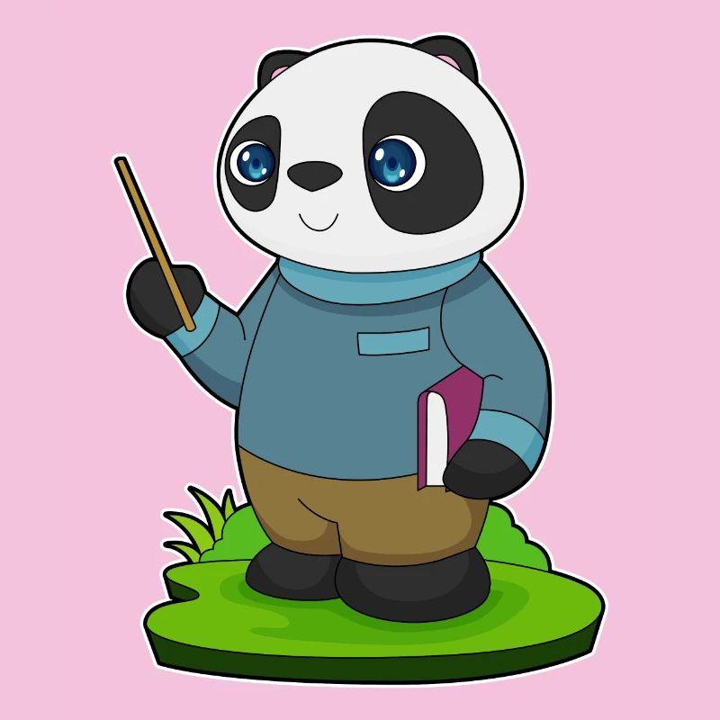 École de Pointer Enseignante Panda
