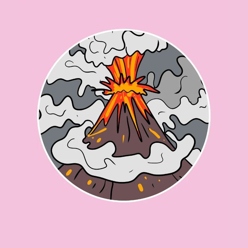 Volcano Mountain Circle Montagnes Volcans