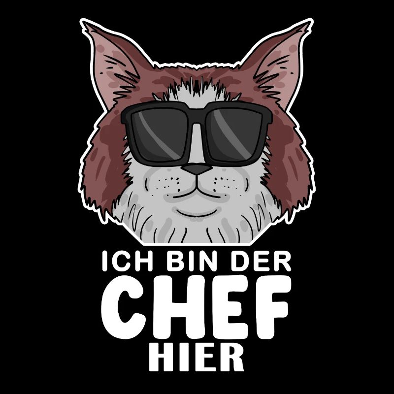 coole Katze - Maine-Coon-Katze Katze - Chef Spruch
