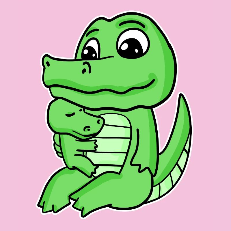 Famille Crocodile - Crocodile avec bébé