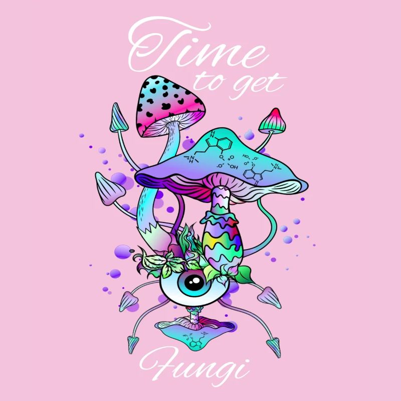 Neon Champignons Magiques Oeil Champignons Art