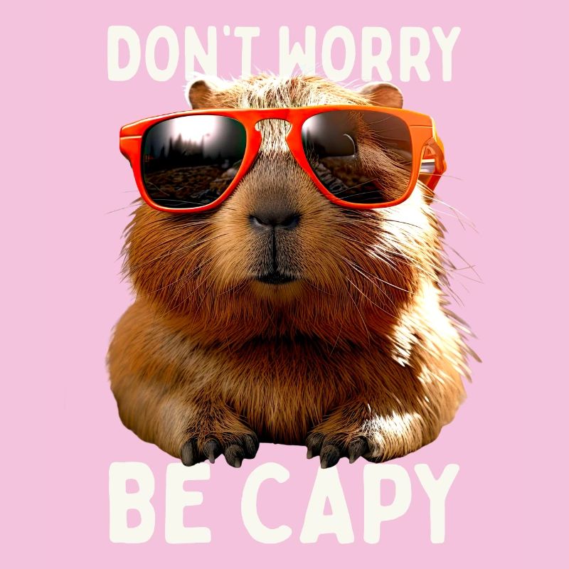 Capybara Dont Worry Be Capy Capybara Rodent