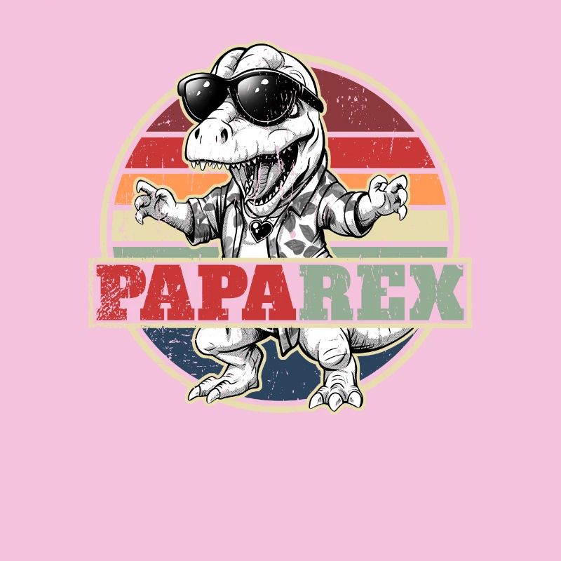 Papa Rex Dinosaur Retro Dino Father's Day Gift