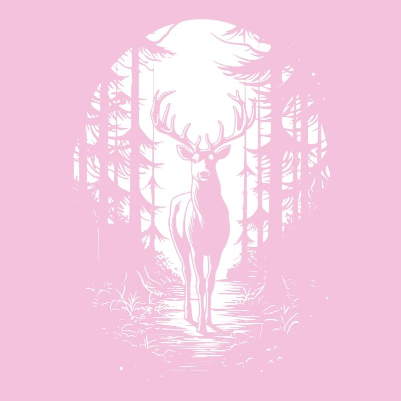 Hirsch im Wald Silhouette