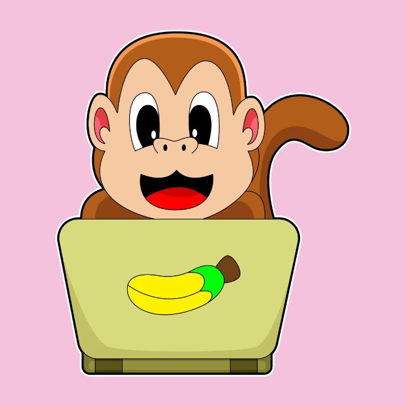 Ordinateur portable singe