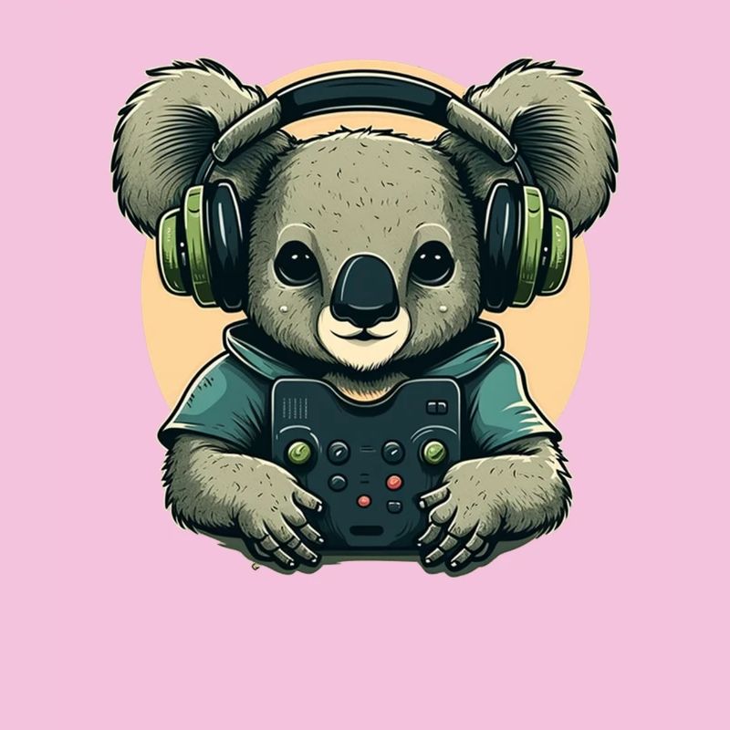 Koala bear with Walkman