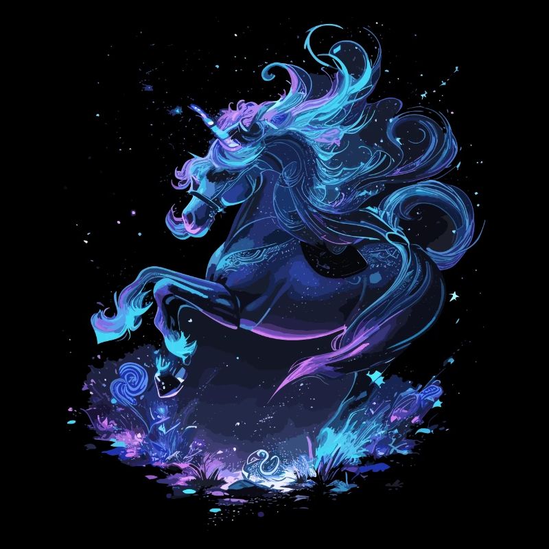 Licorne mystique minuit